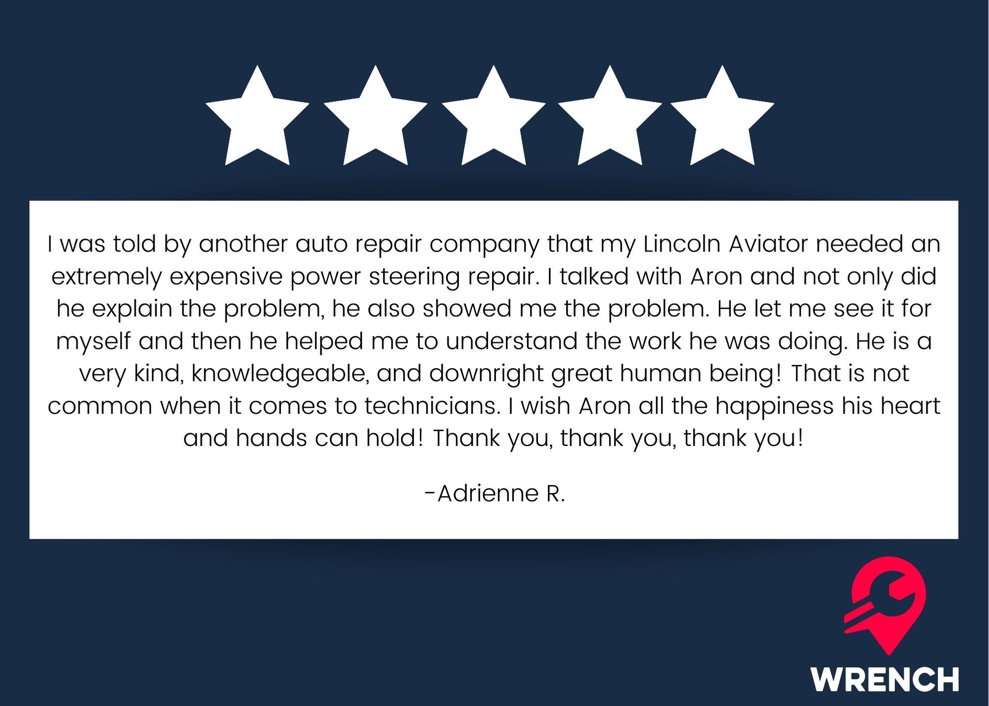 Customer Review For Mobile Lincoln Aviator Repair Service