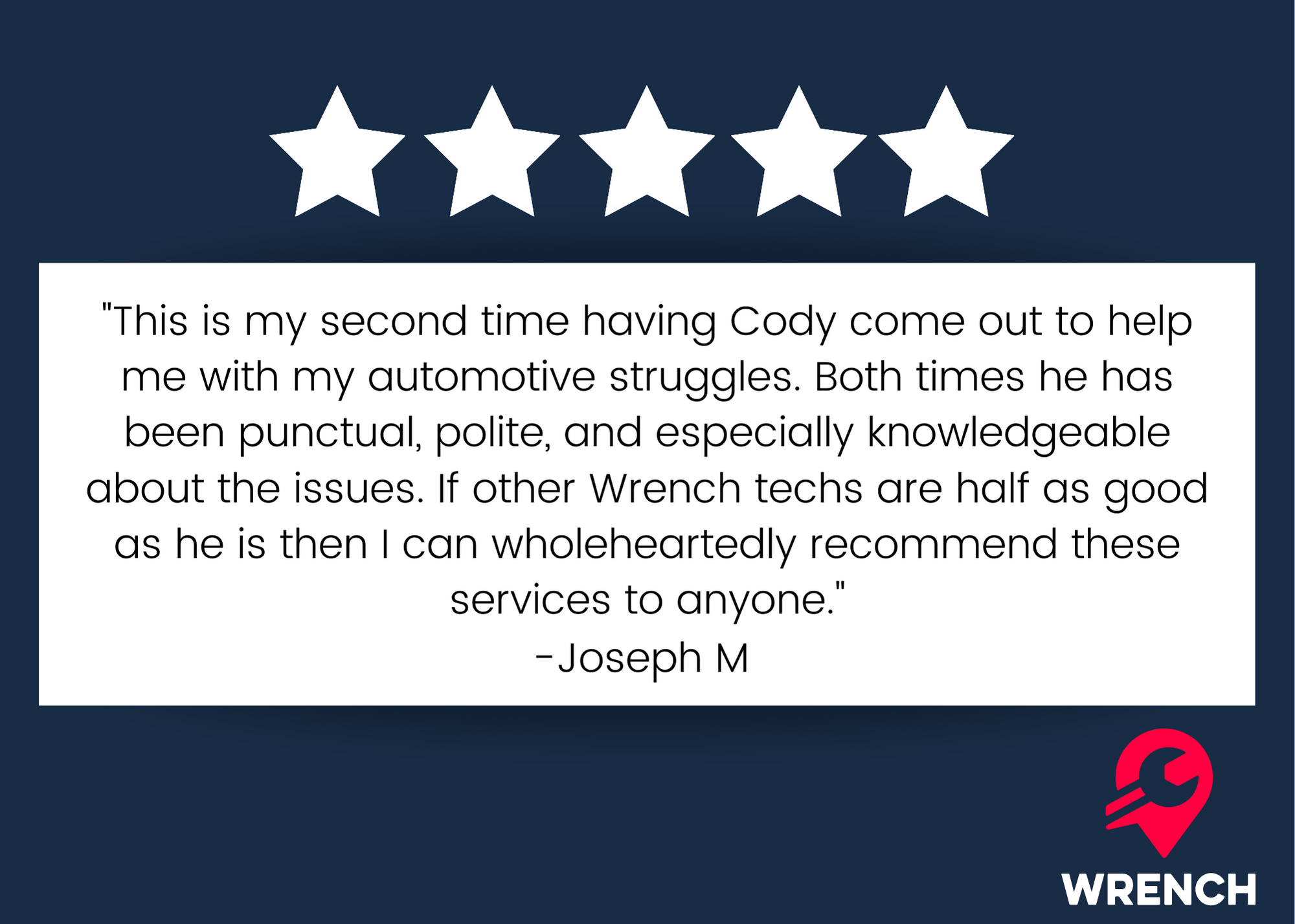 Customer Review For Wrench Mobile Technician In St Louis