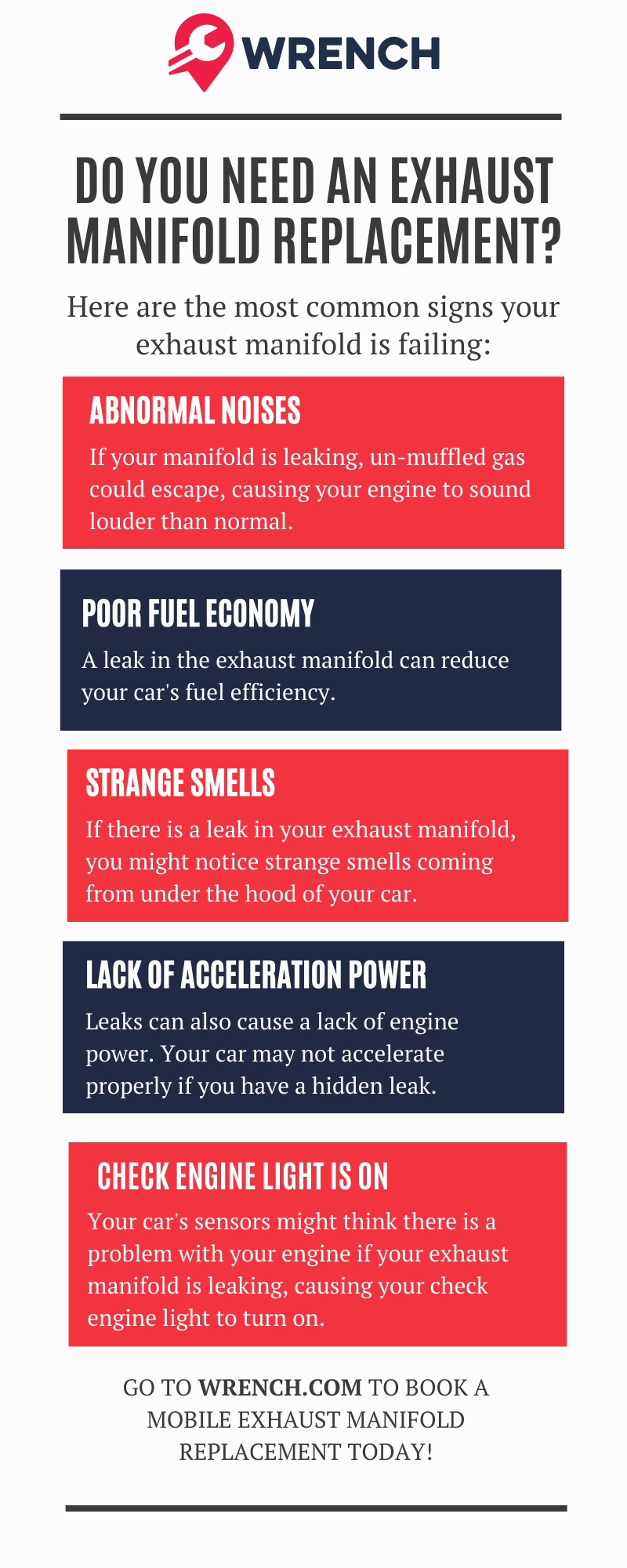 Exhaust Manifold Replacement, Mobile Mechanic [Infographic]