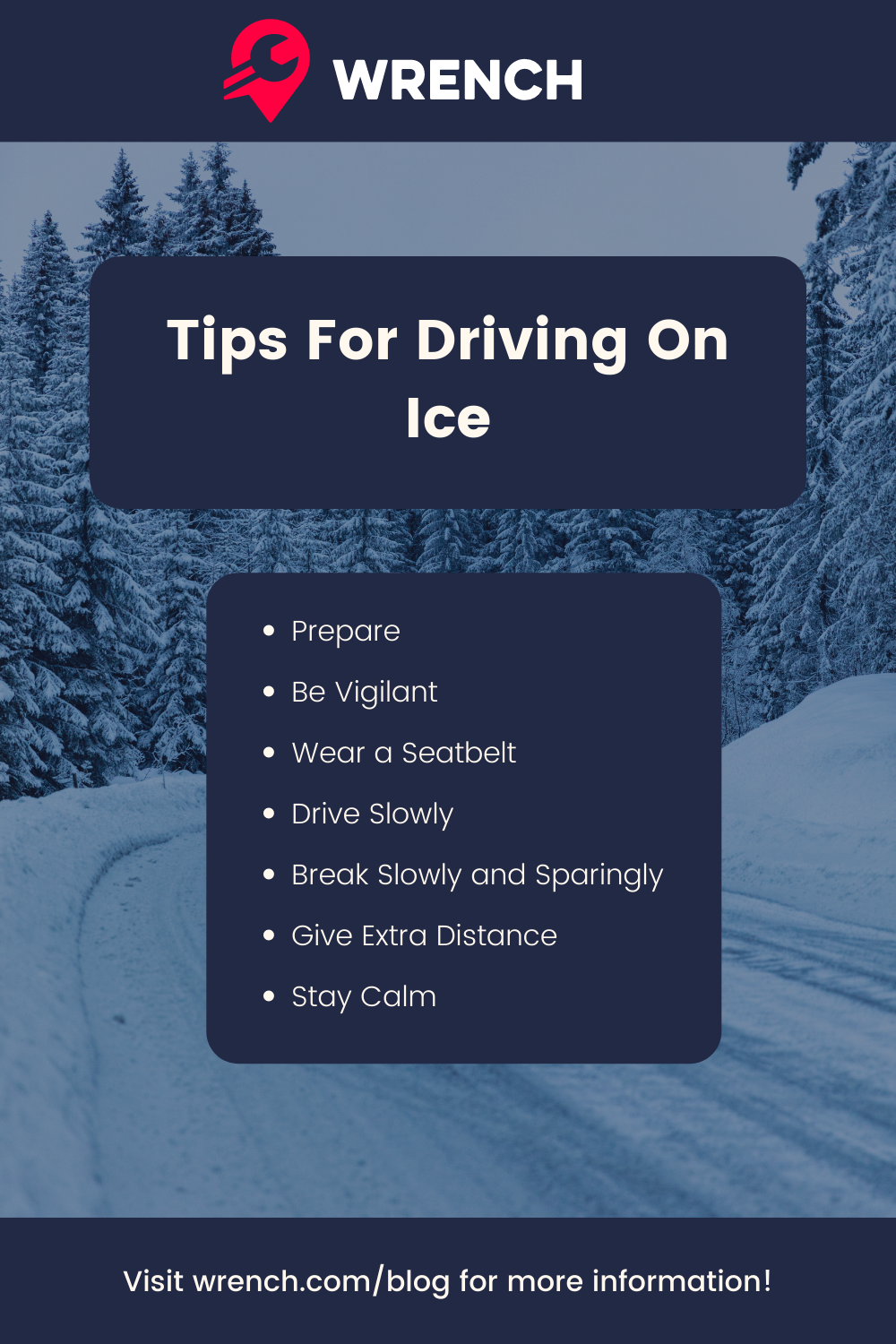 tips for driving on ice infographic